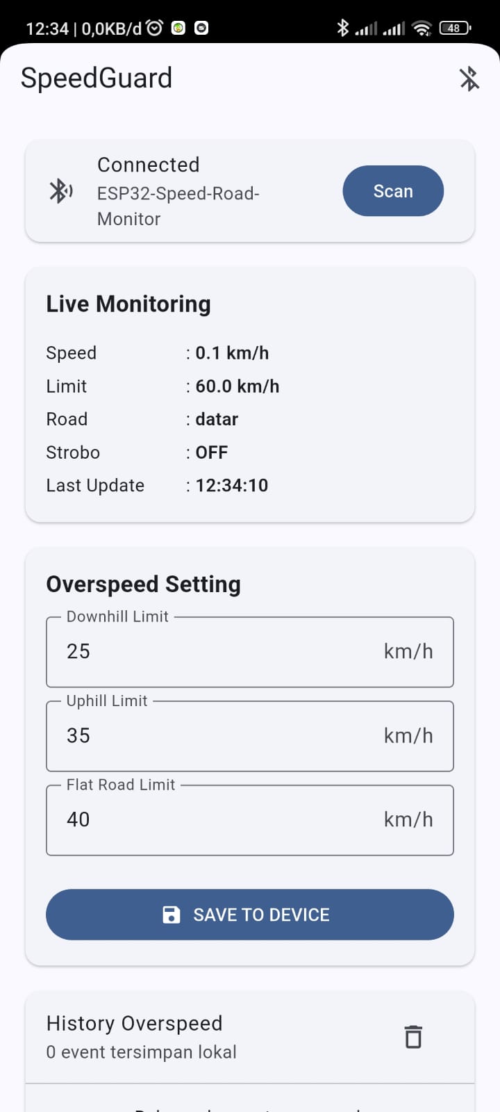 Aplikasi pendamping Fleet Safety & Speed Monitoring